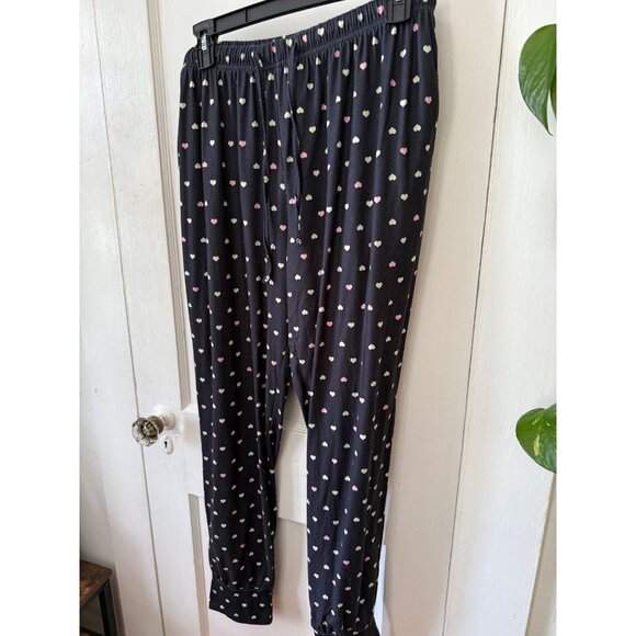 Ekouaer women’s size X-large heart black pajama pants - Picture 2 of 8